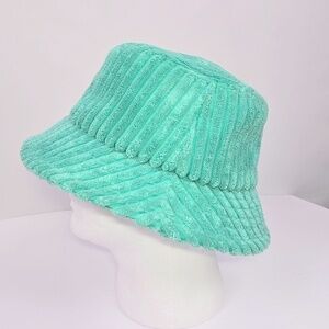 Urban Outfitters Bucket Hat Light Aqua Big Corduroy Unisex New Without Tag